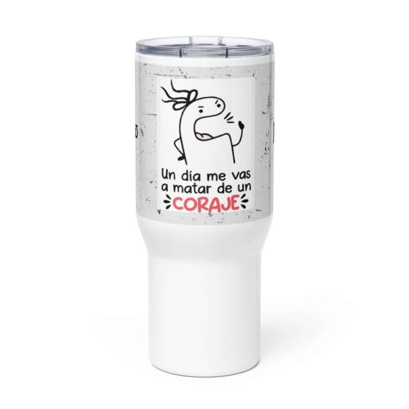 Travel mug with a handle