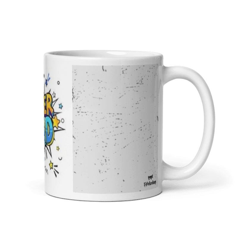 White glossy mug