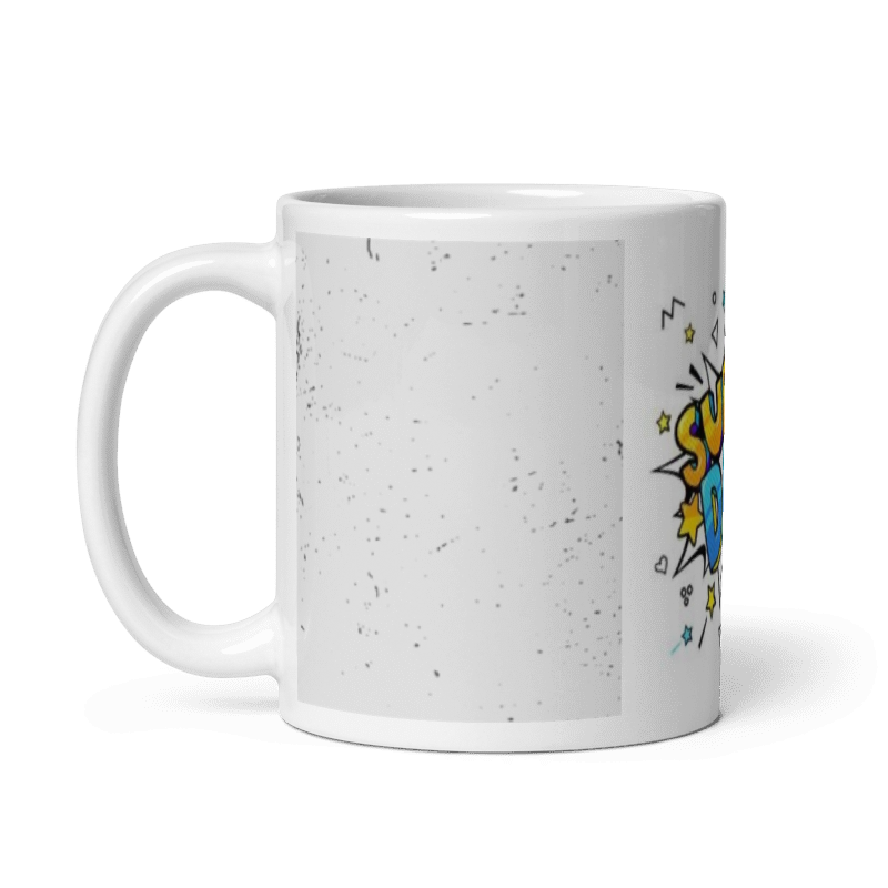 White glossy mug