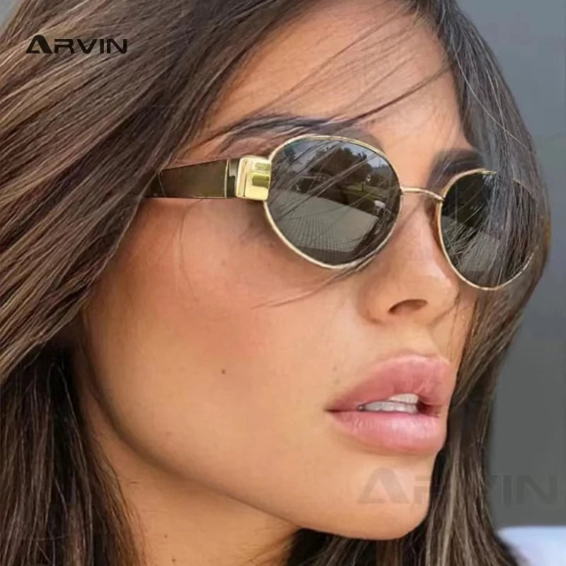 Fashion Oval Sunglasses Women High Quality Luxury