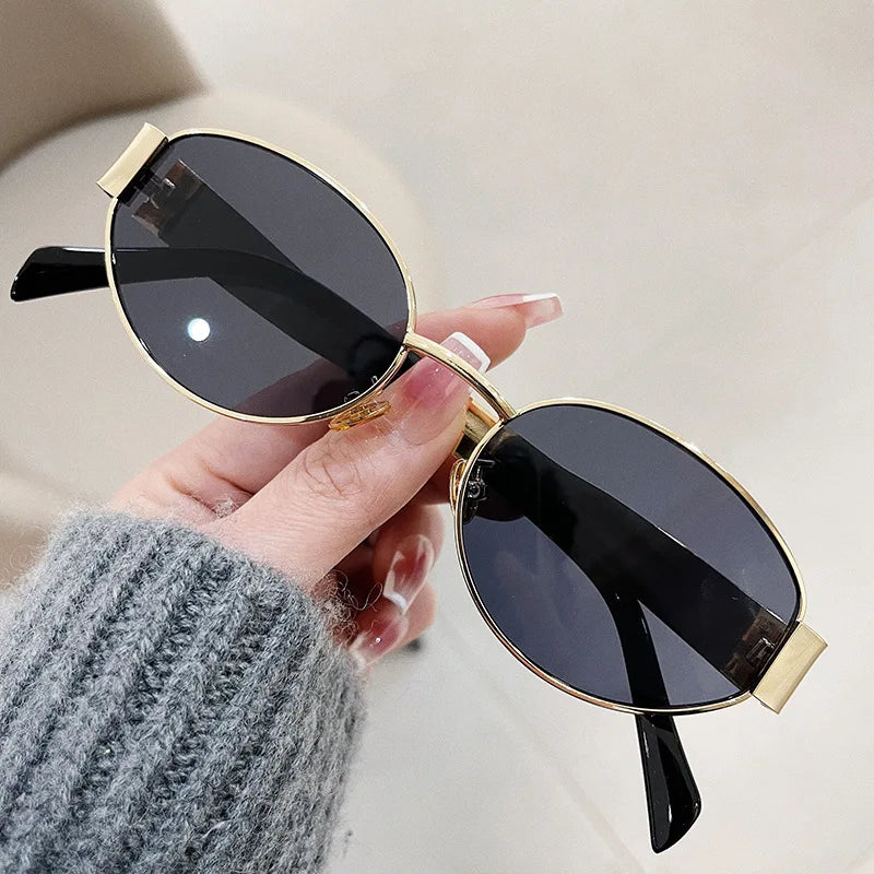 Fashion Oval Sunglasses Women High Quality Luxury