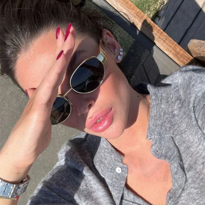 Fashion Oval Sunglasses Women High Quality Luxury