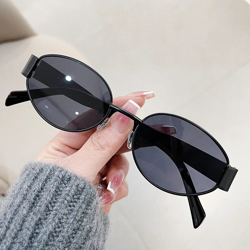 Fashion Oval Sunglasses Women High Quality Luxury