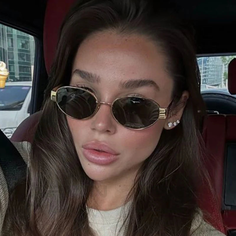 Fashion Oval Sunglasses Women High Quality Luxury
