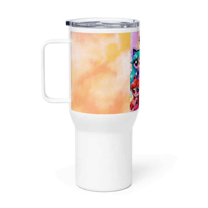Travel mug with a handle