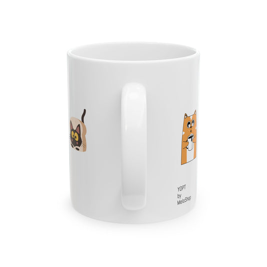 Cute Cat Lovers Ceramic Mug - "I Only Have Eyes for You" - Perfect Gift for Pet Owners