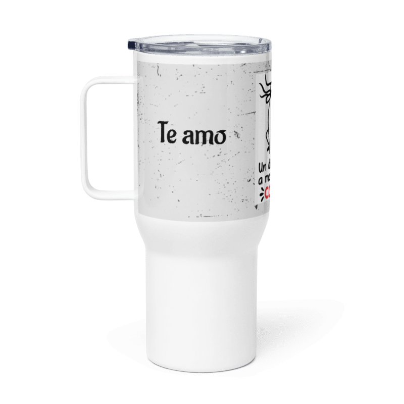 Travel mug with a handle