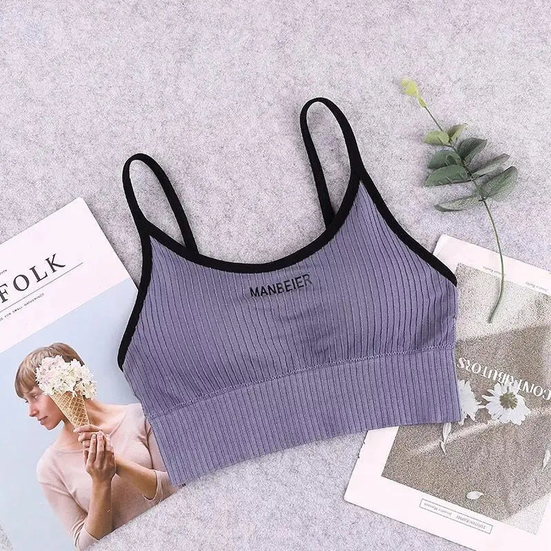 New Sports Bra For Women Gym Sexy Crop Top Bra Women Cotton Underwear Soft
