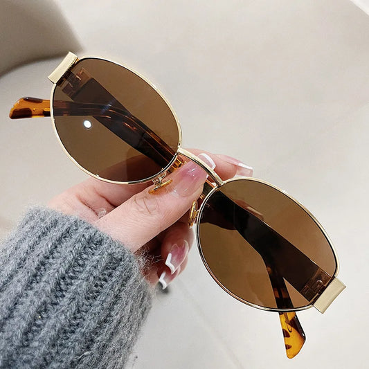 Fashion Oval Sunglasses Women High Quality Luxury