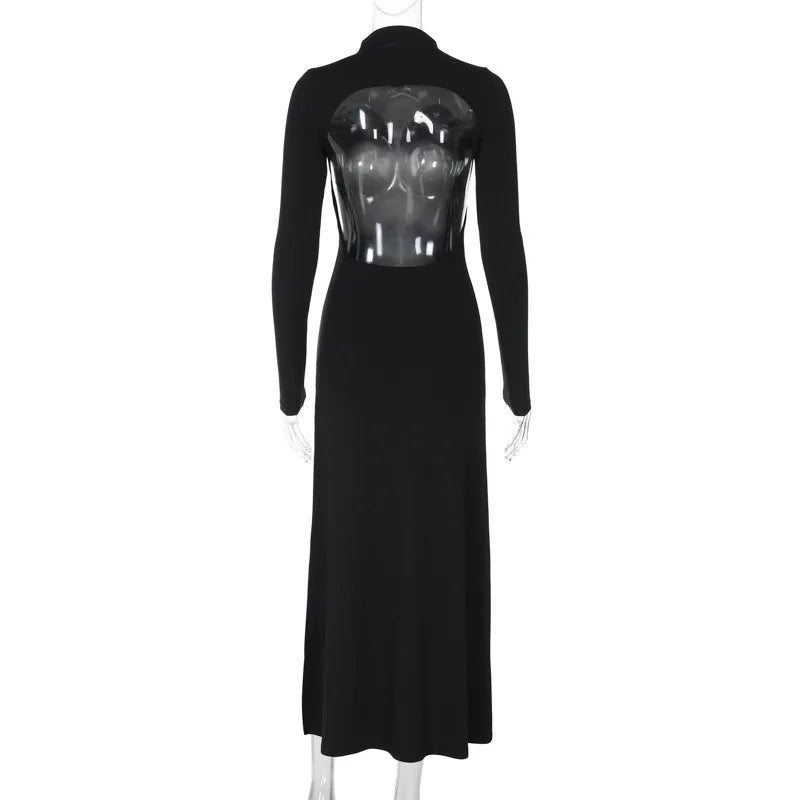 Vestido negro espalda afuera