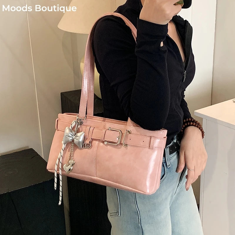 Designer Handbags Branded Fashion Totes With Pendant