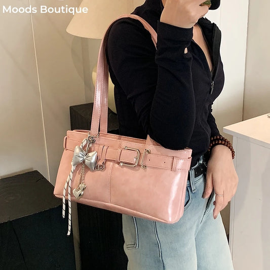 Designer Handbags Branded Fashion Totes With Pendant
