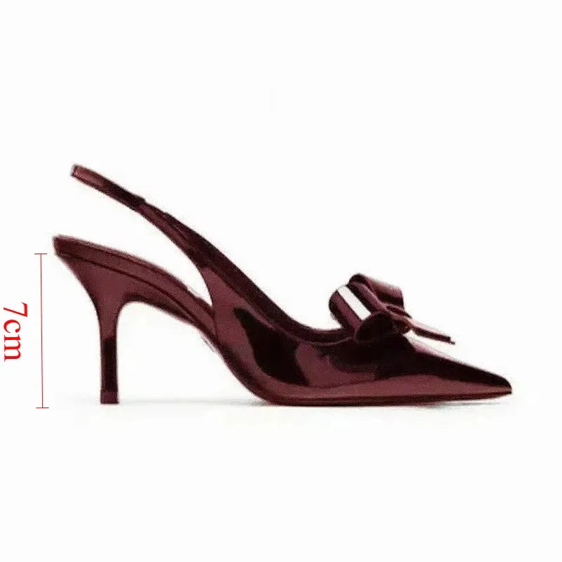 Butterfly-Knot Ladies High Heeled Sandals Shoes for Women