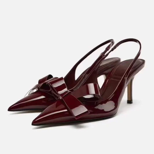 Butterfly-Knot Ladies High Heeled Sandals Shoes for Women