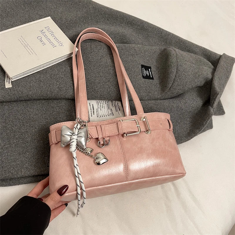 Designer Handbags Branded Fashion Totes With Pendant