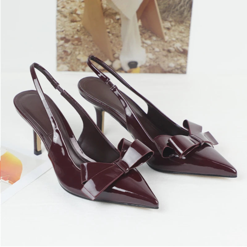 Butterfly-Knot Ladies High Heeled Sandals Shoes for Women