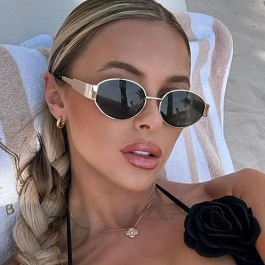 Fashion Oval Sunglasses Women High Quality Luxury
