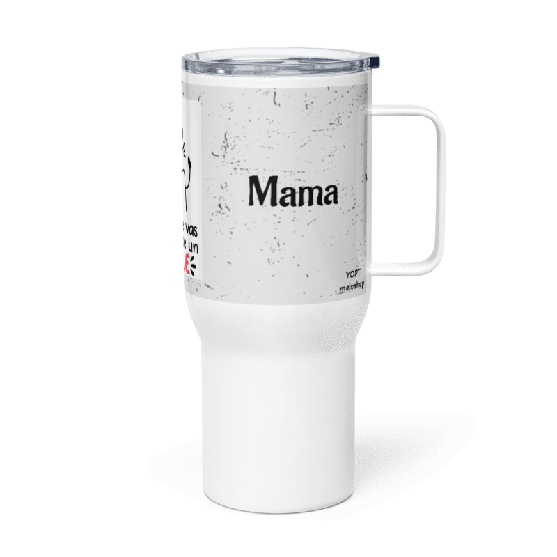Travel mug with a handle