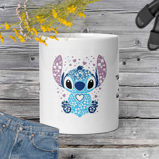 White glossy mug